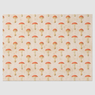 Papier Mousseline Découpage des champignons rouges vintages
