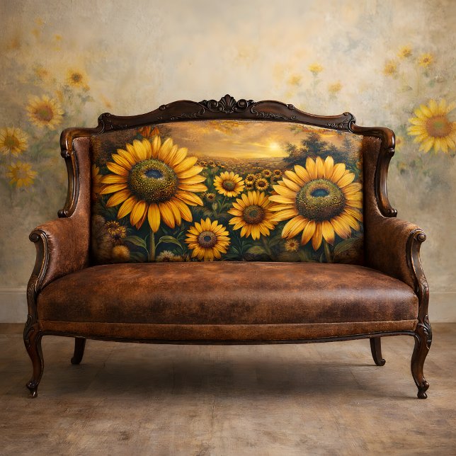 Papier Mousseline Découpage des champs de tournesol (Sunflower Fields Decoupage Tissue Paper Mockup)
