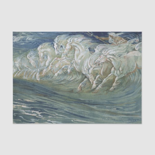 Papier Mousseline Découpage des chevaux de mer (Recto)