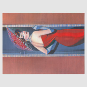 Papier Mousseline Découpage des femmes des années 1940 vintage