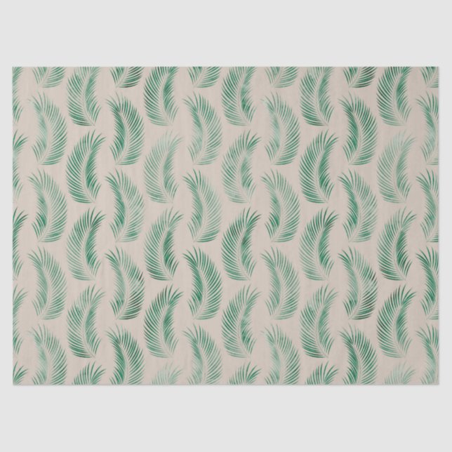 Papier Mousseline Découpage des Feuilles tropicaux verts (Recto)