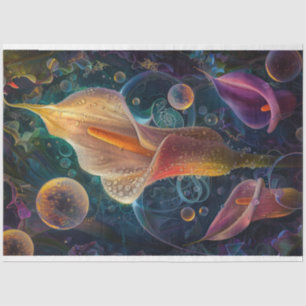 Papier Mousseline Découpage des fleurs de calla vives aquarelle