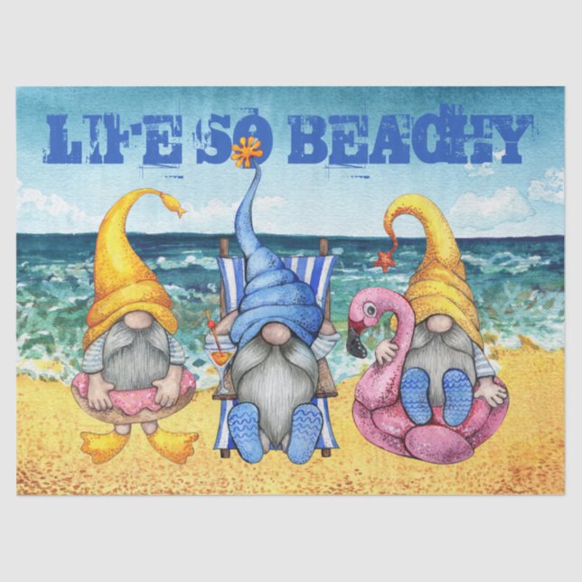 Papier Mousseline Découpage des nomes de plage (Recto)