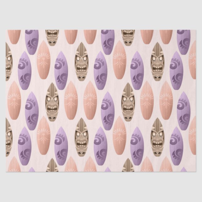 Papier Mousseline Découpage des planches de surf colorées (Recto)