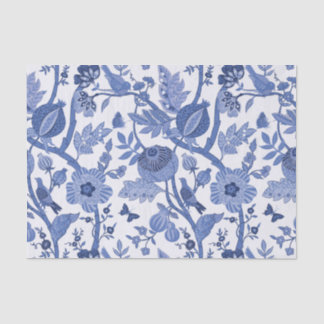 Papier Mousseline Découpage Design de la Chinoiserie bleue