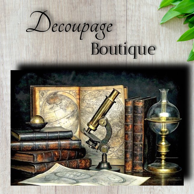 Papier Mousseline Découpage d'étude scientifique (Scientific Study Decoupage Tissue Paper)