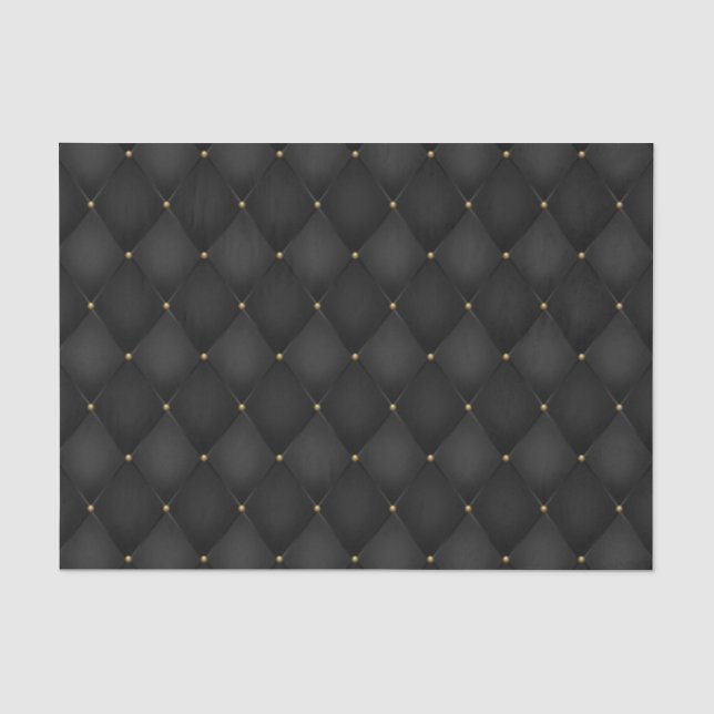 Papier Mousseline Découpage Diamant Noir Harlequin (Recto)