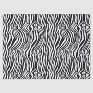Papier Mousseline Découpage d'impression Zèbre blanc et noir