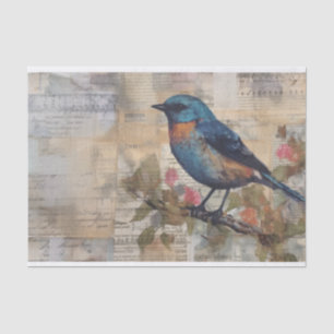 Papier Mousseline Découpage d'oiseau vintage