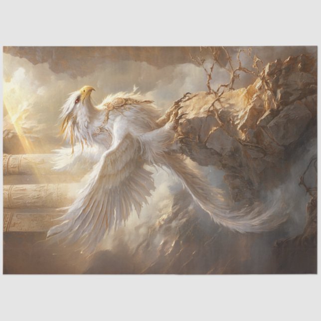 Papier Mousseline Découpage Dramatique Griffon Colonnes Anciennes Ro (Recto)