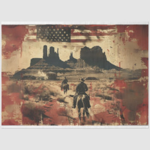 Papier Mousseline Découpage Drapeau américain Wild West Photographie