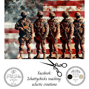 Papier Mousseline Découpage du 250e Soldat Américain Patriotique Art
