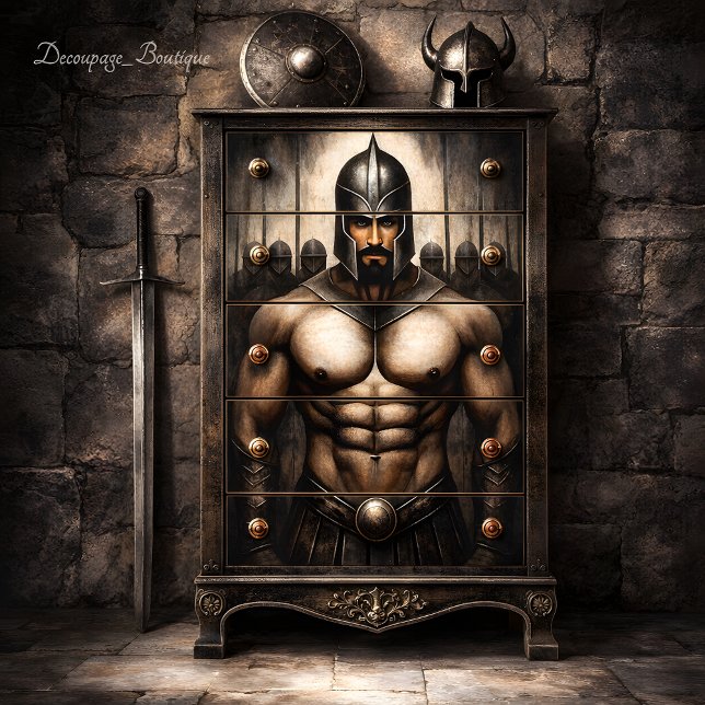 Papier Mousseline Découpage du bord du guerrier (Warrior's Edge Decoupage Tissue Paper)