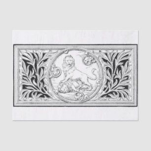 Papier Mousseline Découpage du cadre de lion