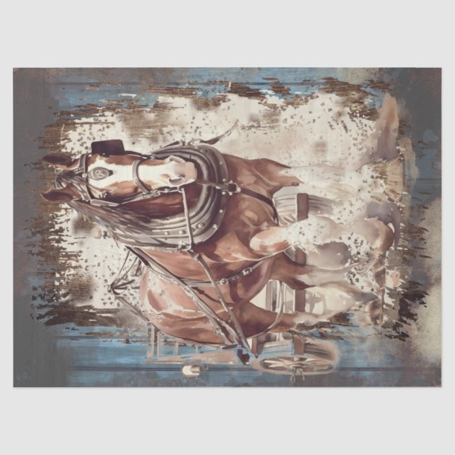 Papier Mousseline Découpage du cheval (Recto)