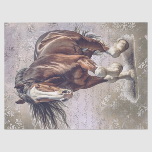 Papier Mousseline Découpage du cheval (Recto)
