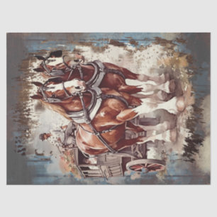 Papier Mousseline Découpage du cheval
