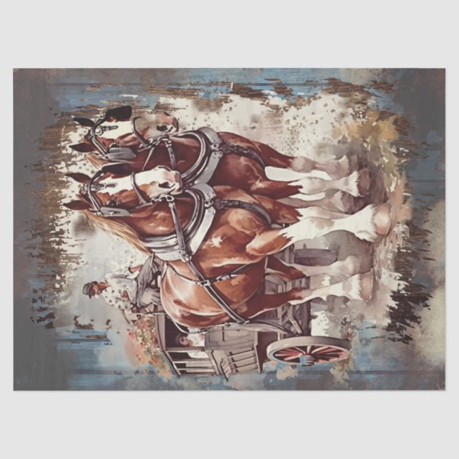 Papier Mousseline Découpage du cheval (Recto)