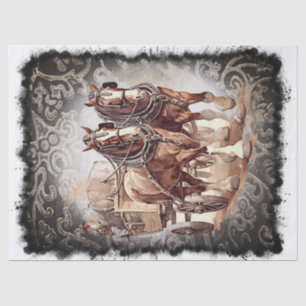 Papier Mousseline Découpage du cheval