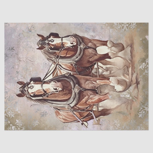 Papier Mousseline Découpage du cheval (Recto)