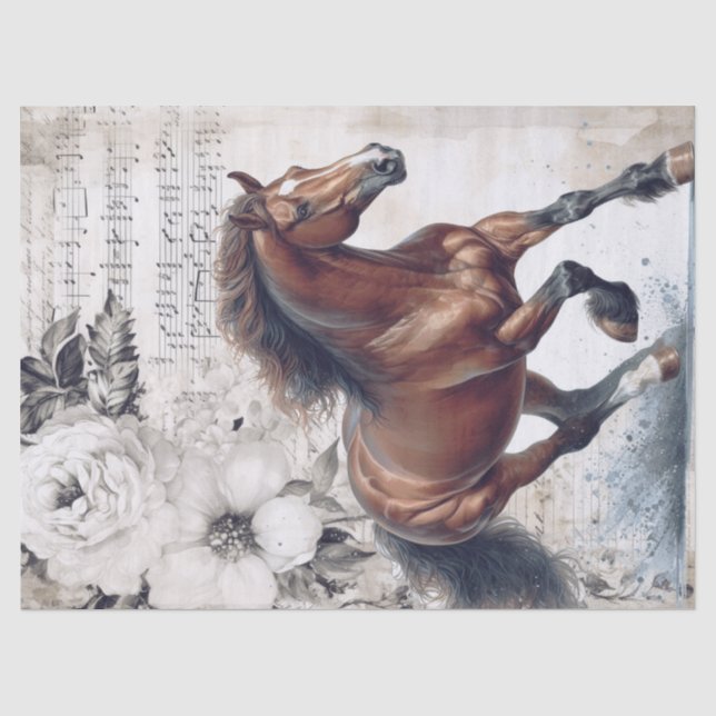 Papier Mousseline Découpage du cheval hanovre (Recto)