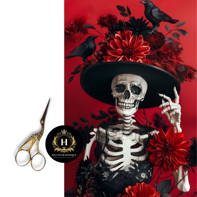 Papier Mousseline Découpage du crâne gothique de squelette (Créateur téléchargé)