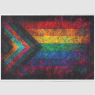 Papier Mousseline Découpage du drapeau de la fierté progressive du n