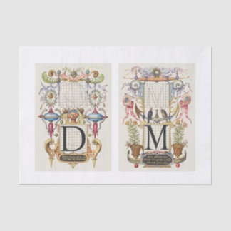 Papier Mousseline Découpage du jardin de calligraphie florale