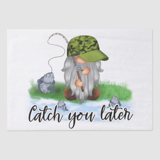 Papier Mousseline Découpage du jeu de pêche (Recto)