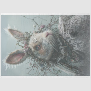Papier Mousseline Découpage du lapin de Pâques vintage