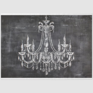 Papier Mousseline Découpage du lustre en tableau noir