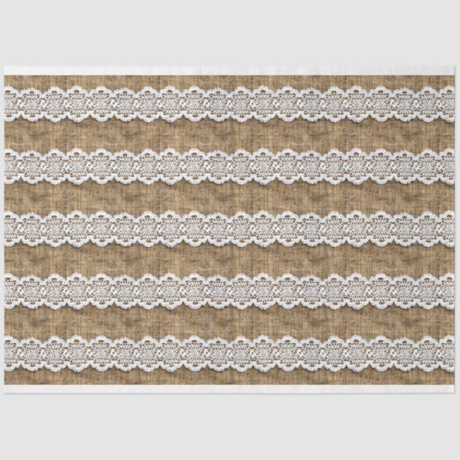 Papier Mousseline Découpage du mobilier en burlap et dentelle (Recto)