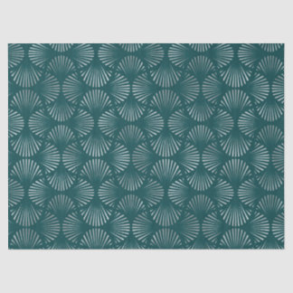 Papier Mousseline Découpage du Motif du ventilateur Art déco Turquoi