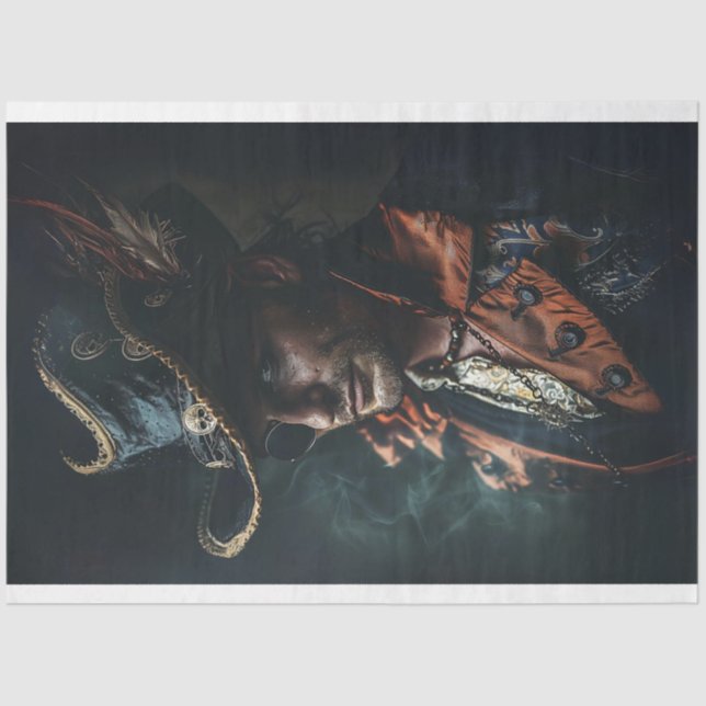 Papier Mousseline Découpage du pirate Charisma du capitaine robuste (Recto)