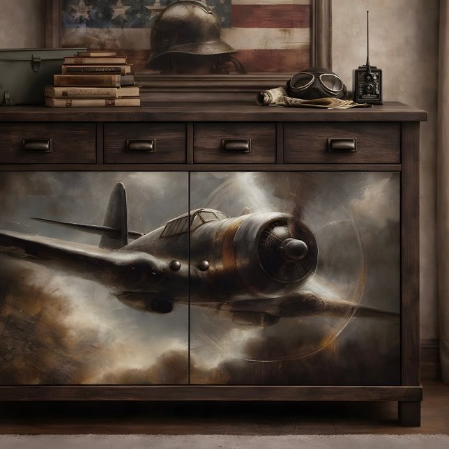 Papier Mousseline Découpage du plan vintage (Vintage Plane Decoupage Tissue Paper)