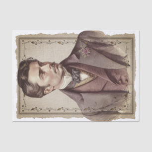 Papier Mousseline Découpage du Portrait Vintage Victorien