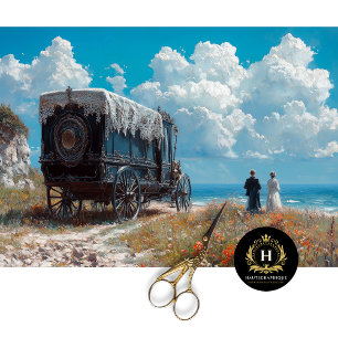 Papier Mousseline Découpage du transport funéraire du service commém