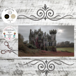 Papier Mousseline Découpage d'un château gothique hanté en Irlande