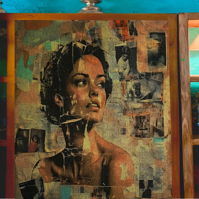 Papier Mousseline Découpage d'une femme médiatique mixte (Créateur téléchargé)