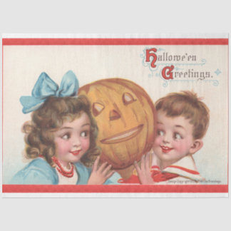 Papier Mousseline Découpage Edwardienne de l'Halloween vintage