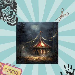 Papier Mousseline Découpage Eerie Gothique Cirque Tente