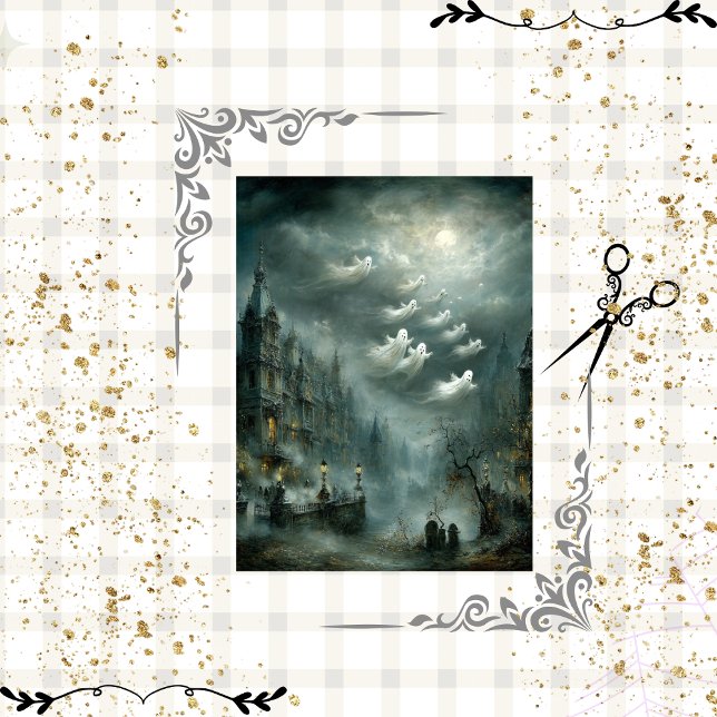Papier Mousseline Découpage Fantôme Feu clair Fog Couvert Château (Créateur téléchargé)
