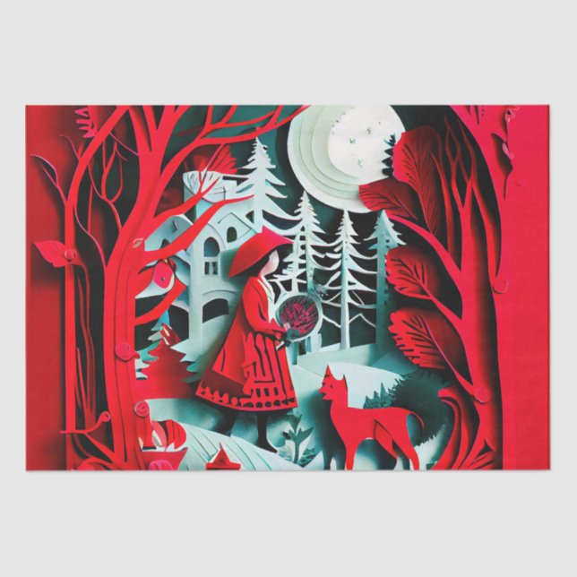 Papier Mousseline Découpage femme asiatique moderne (Recto)