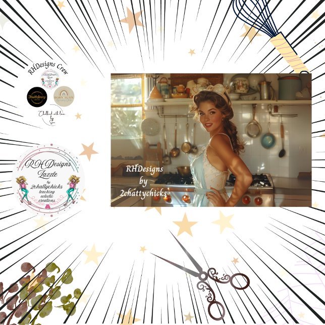 Papier Mousseline Découpage Femme nostalgique du milieu du siècle da (Créateur téléchargé)