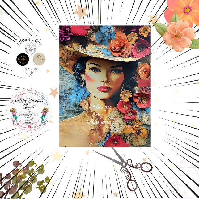 Papier Mousseline Découpage Femme sophistiquée Arrière - plan désist (Créateur téléchargé)