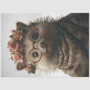 Papier Mousseline Découpage Femme Whimsical Porcupine Toutes habillé