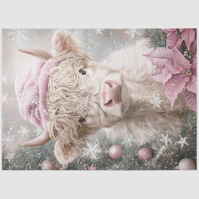 Papier Mousseline Découpage Fille habillée Noël Attire (Recto)