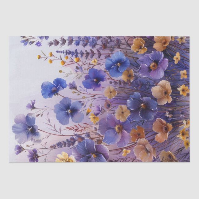 Papier Mousseline Découpage fleur sauvage (Recto)