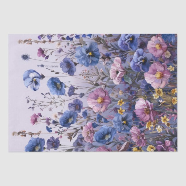 Papier Mousseline Découpage fleur sauvage (Recto)