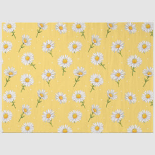 Papier Mousseline Découpage fleurie mignonne de marguerite jaune